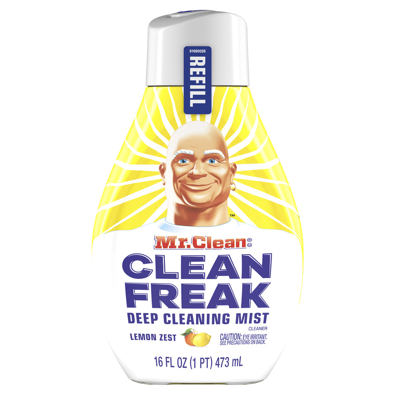 Mr. Clean Clean Freak Lemon Zest Scent Deep Cleaning Mist Refill Liquid 16 oz, Pack of 6