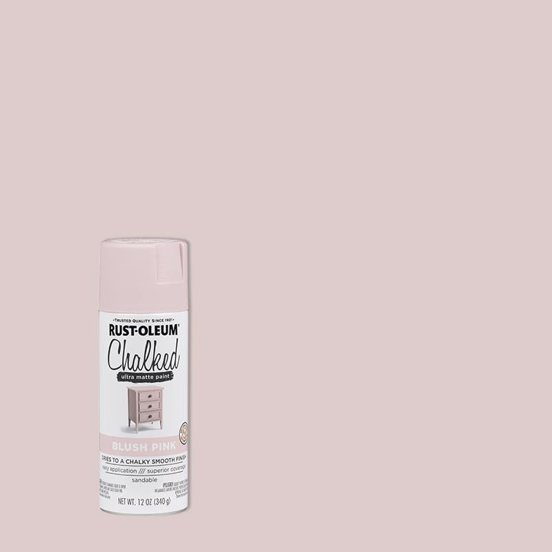 Rust-Oleum Chalked Ultra Matte Blush Pink Oil-Based Acrylic Sprayable Chalk Paint 12 oz