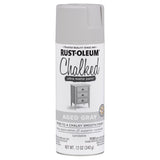 Rust-Oleum Chalked Ultra Matte Aged Gray Oil-Based Acrylic Sprayable Chalk Paint 12 oz