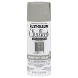 Rust-Oleum Chalked Ultra Matte Country Gray Oil-Based Acrylic Sprayable Chalk Paint 12 oz