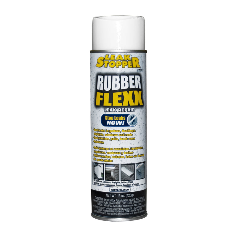 Leak Stopper Rubber Flexx Bright White Rubber Polymers Sealant 15 oz, Pack of 6