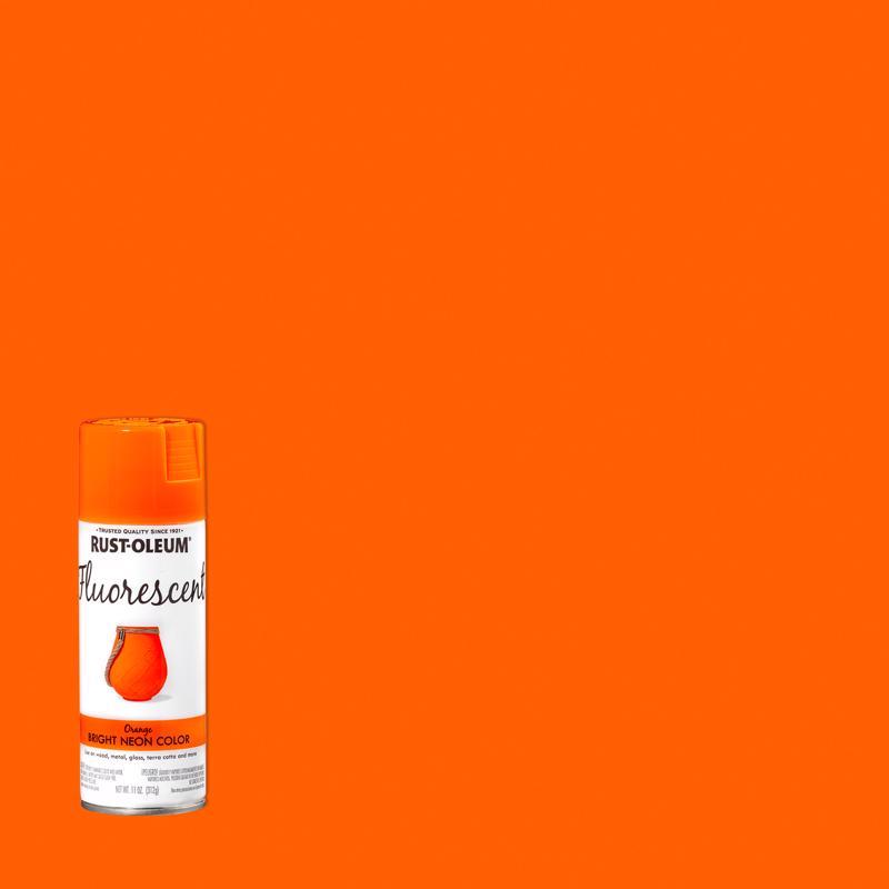 Rust-Oleum Specialty Fluorescent Orange Spray Paint 11 oz, Pack of 6