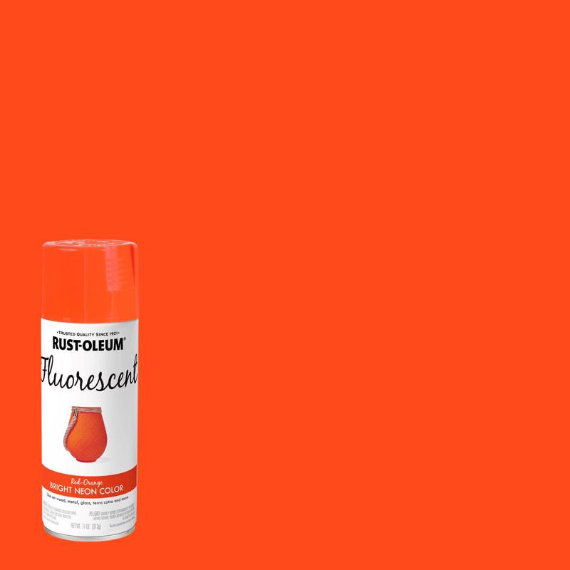 Rust-Oleum Specialty Fluorescent Red-Orange Spray Paint 11 oz, Pack of 6