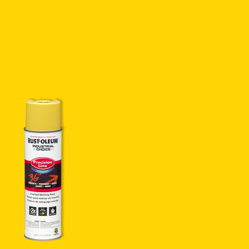 Rust-Oleum Industrial Choice High Visibility Yellow Inverted Marking Paint 17 oz, Pack of 6