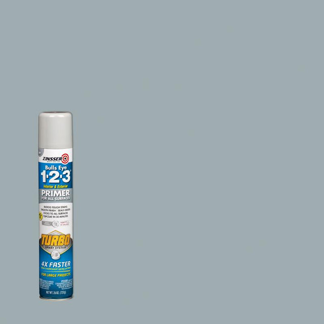 Zinsser Bulls Eye 123 Turbo Gray Oil-Based Alkyd Oil Primer 26 oz, Pack of 6