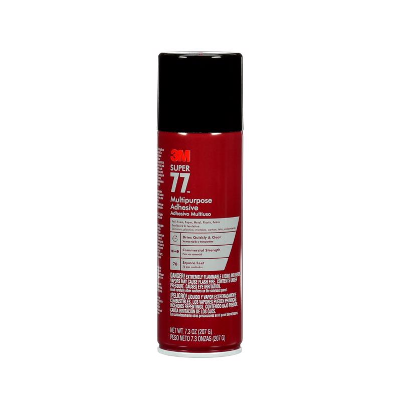 3M Super 77 Medium Strength Clear Adhesive 7.3 oz