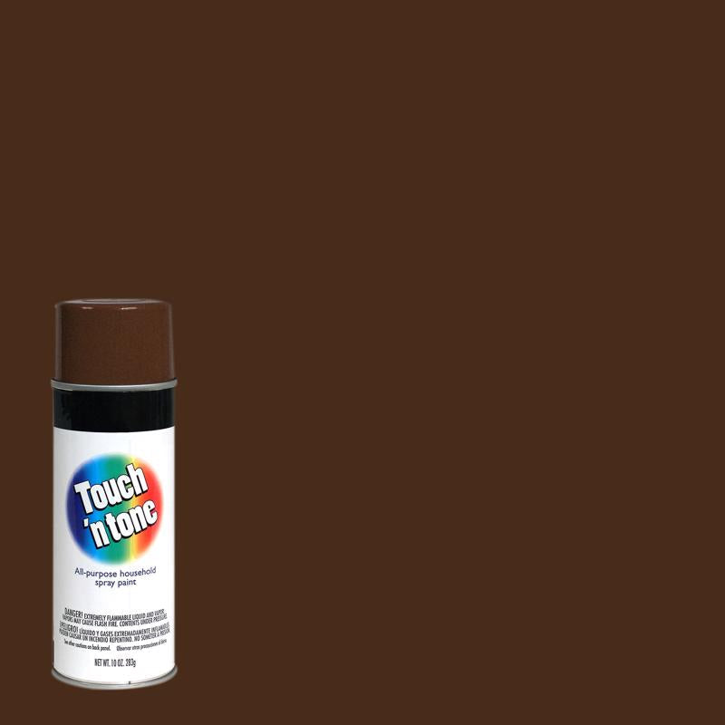 Rust-Oleum Touch 'N Tone Gloss Leather Brown Spray Paint 10 oz, Pack of 6