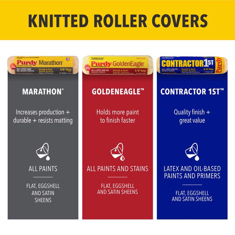 Purdy Marathon Nylon/Polyester 18 in. W X 1/2 in. Paint Roller Cover 1 pk