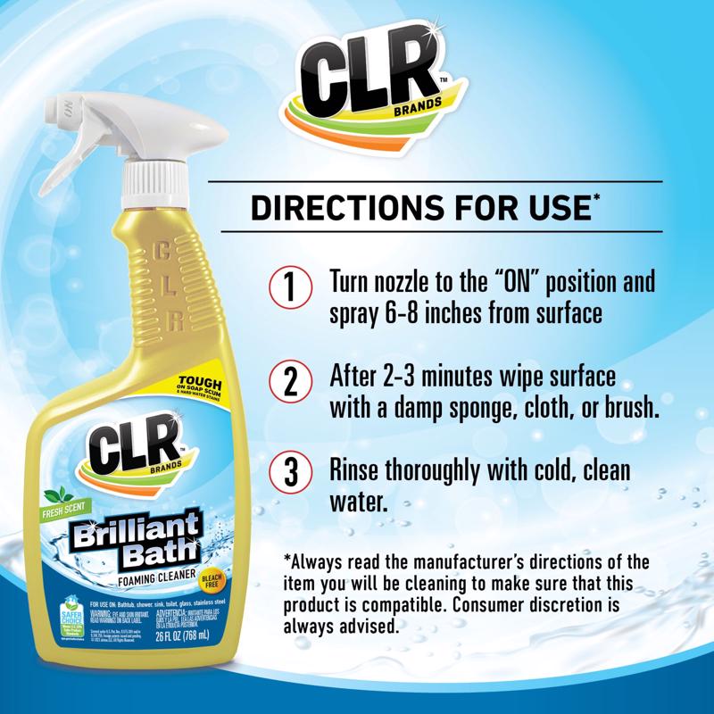 CLR Fresh Scent Bathroom Cleaner 26 oz Liquid, Pack of 6