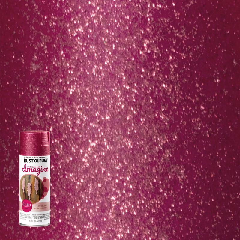 Rust-Oleum Imagine Glitter Pink Spray Paint 10.25 oz, Pack of 4