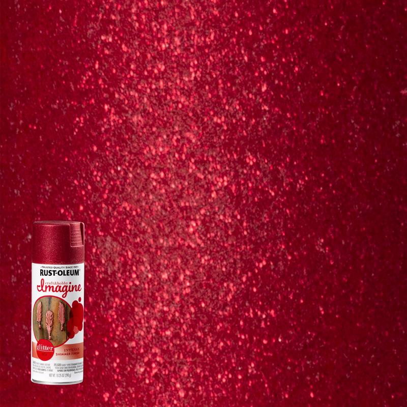 Rust-Oleum Imagine Glitter Red Spray Paint 10.25 oz, Pack of 4