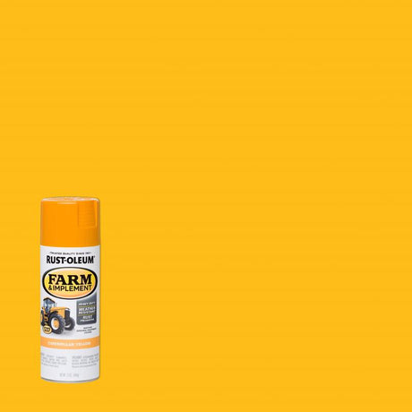 Rust-Oleum Indoor and Outdoor Gloss Caterpillar Yellow Oil-Based Farm & Implement 12 oz, Pack of 6