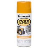 Rust-Oleum Indoor and Outdoor Gloss Caterpillar Yellow Oil-Based Farm & Implement 12 oz, Pack of 6