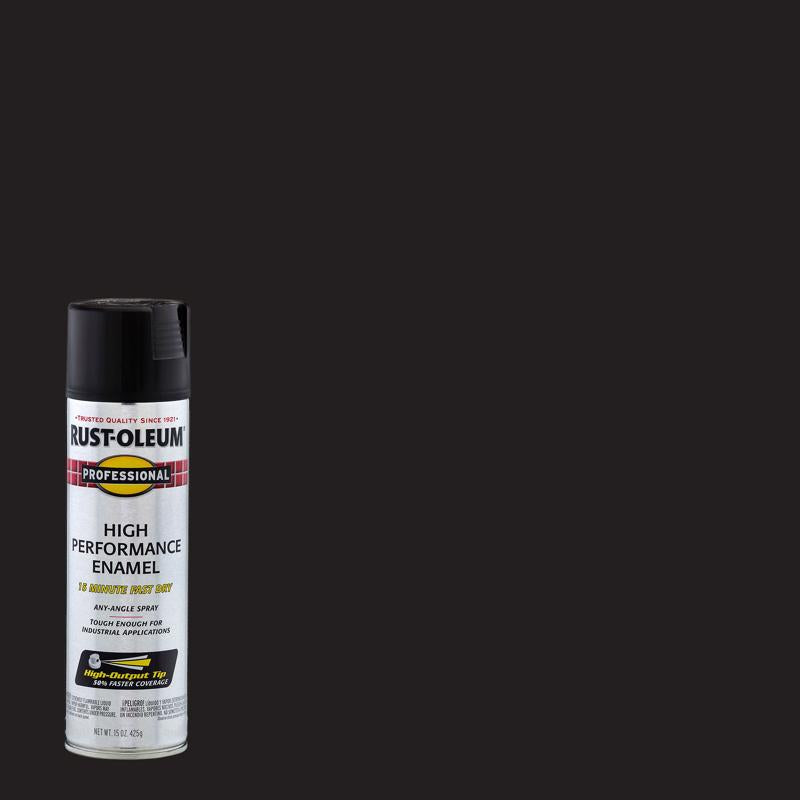 Rust-Oleum Professional Flat Black Spray Paint 15 oz