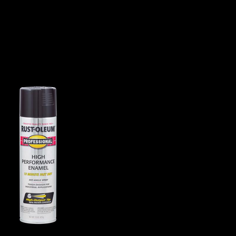 Rust-Oleum Professional Gloss Black Spray Paint 15 oz, Pack of 6