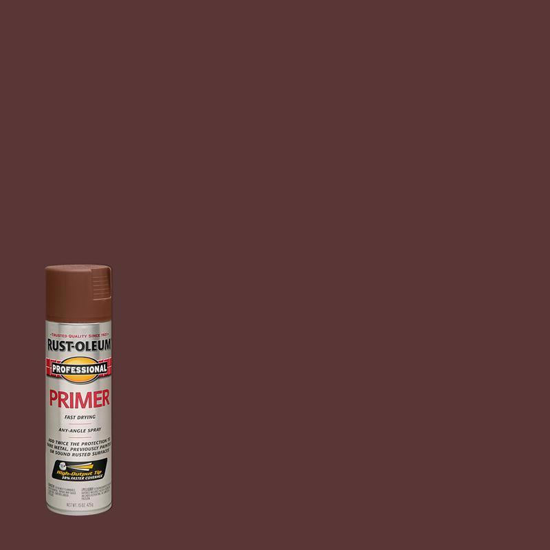 Rust-Oleum Professional Flat Red Primer Spray 15 oz, Pack of 6