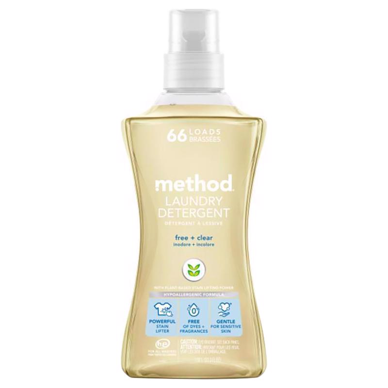 Method Free & Clear Scent Laundry Detergent Liquid 53.5 oz 1 pk, Pack of 4