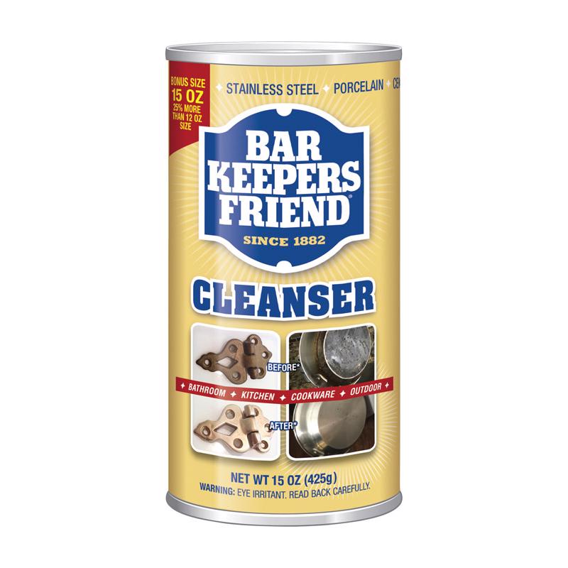 Bar Keepers Friend No Scent Stainless Steel Cleaner & Polish 15 oz Powder, Pack of 12