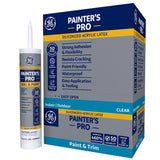 GE Painter's Pro Clear Acrylic Latex Painter's Caulk Sealant 10.1 oz, Pack of 12