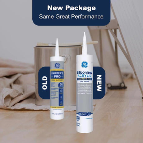 GE Painter's Pro Clear Acrylic Latex Painter's Caulk Sealant 10.1 oz, Pack of 12