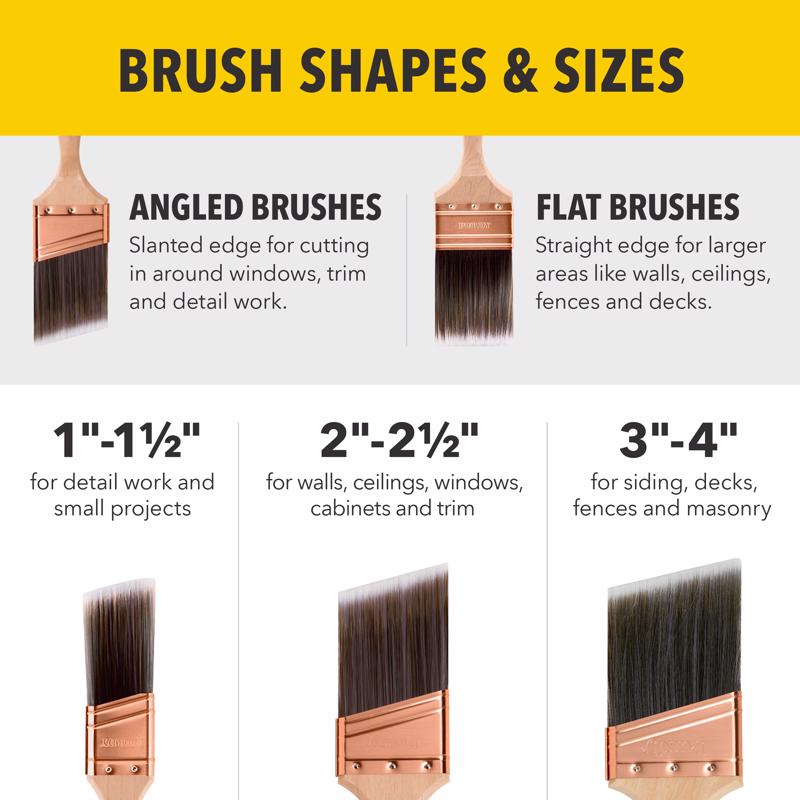 Purdy Chinex Elite Sprig 2-1/2 in. Extra Stiff Flat Trim Paint Brush