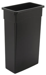 Continental Commercial 8322BK Trash Receptacle, 23 gal Capacity, Plastic, Black