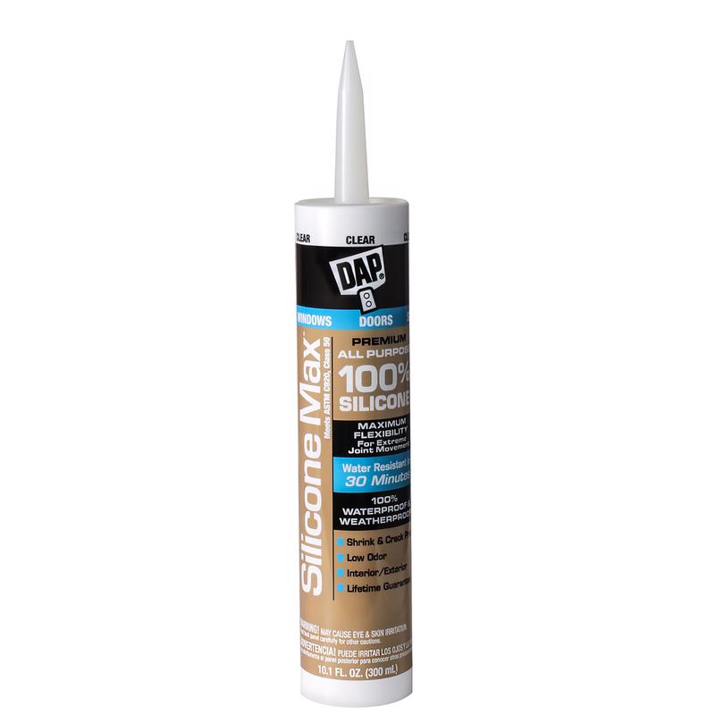 DAP Silicone Max Clear Silicone All Purpose Sealant 10.1 oz, Pack of 12