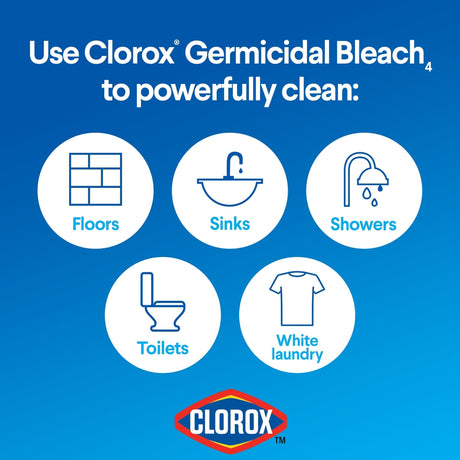 Clorox Regular Scent Germicidal Bleach 81 oz, Pack of 6