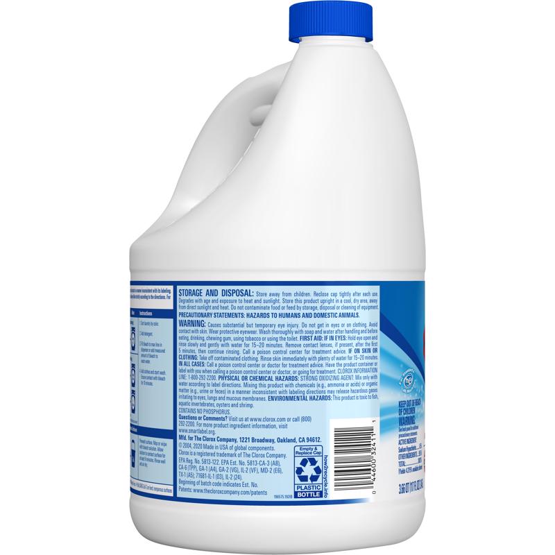 Clorox Splash-Less Regular Scent Bleach 117 oz, Pack of 3