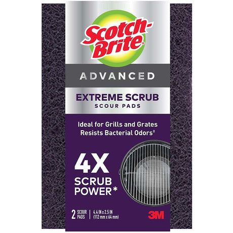 Scotch-Brite Extreme Scrub Heavy Duty Scouring Pad For Grill 4.4 in. L 2 pk, Pack of 6