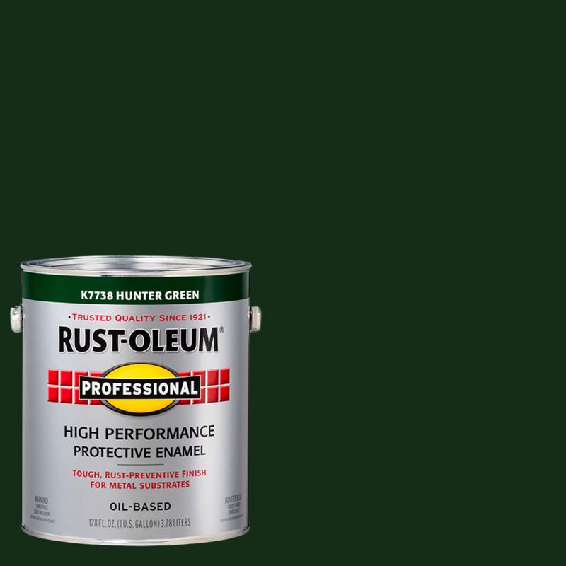 RUST-OLEUM PROFESSIONAL K7738402 Protective Enamel, Gloss, Hunter Green, 1 gal Can, Pack of 2