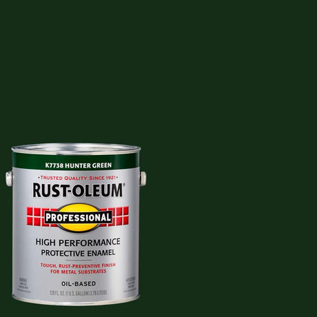 RUST-OLEUM PROFESSIONAL K7738402 Protective Enamel, Gloss, Hunter Green, 1 gal Can, Pack of 2