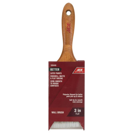 Ace Better 3 in. Flat Paint Brush, Pack of 6