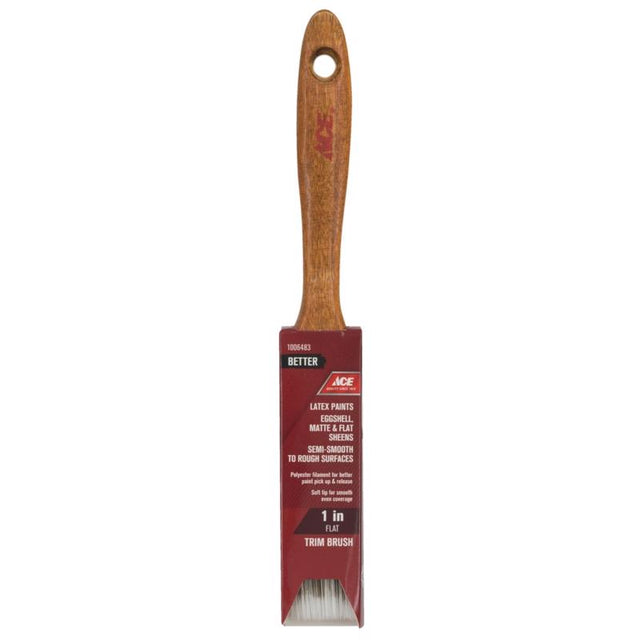 Ace Better 1 in. Flat Trim Paint Brush, Pack of 6