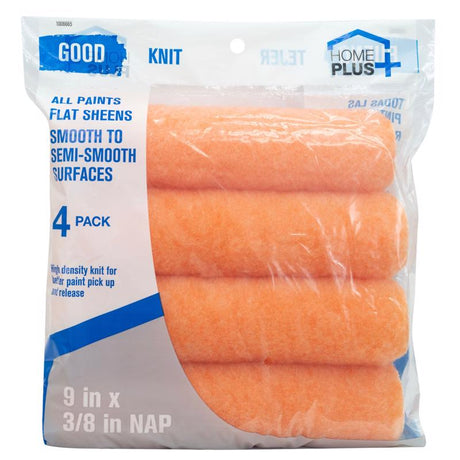 Home Plus Good Polyester Knit 9 in. W X 3/8 in. Paint Roller Cover 4 pk, Pack of 6