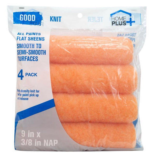 Home Plus Good Polyester Knit 9 in. W X 3/8 in. Paint Roller Cover 4 pk, Pack of 6