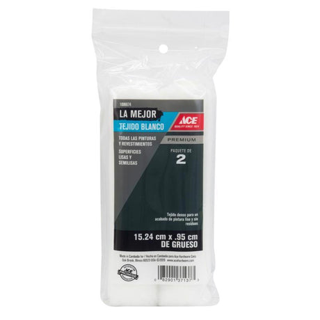 Ace Best Woven Fabric 6 in. W X 3/8 in. Mini Paint Roller Cover 2 pk, Pack of 5