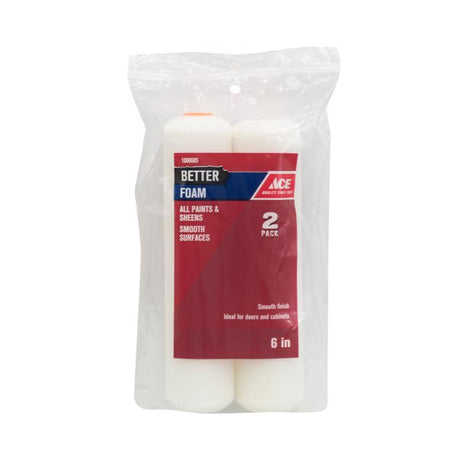 Ace Better Foam 6 in. W Mini Paint Roller Cover 2 pk, Pack of 4