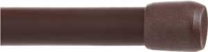 Kenney KN621 Spring Tension Rod, 5/8 in Dia, 48 to 75 in L, Metal, Chocolate