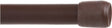 Kenney KN621 Spring Tension Rod, 5/8 in Dia, 48 to 75 in L, Metal, Chocolate
