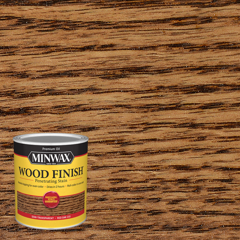 Minwax Wood Finish Semi-Transparent Red Oak Oil-Based Penetrating Wood Stain 1 qt, Pack of 4