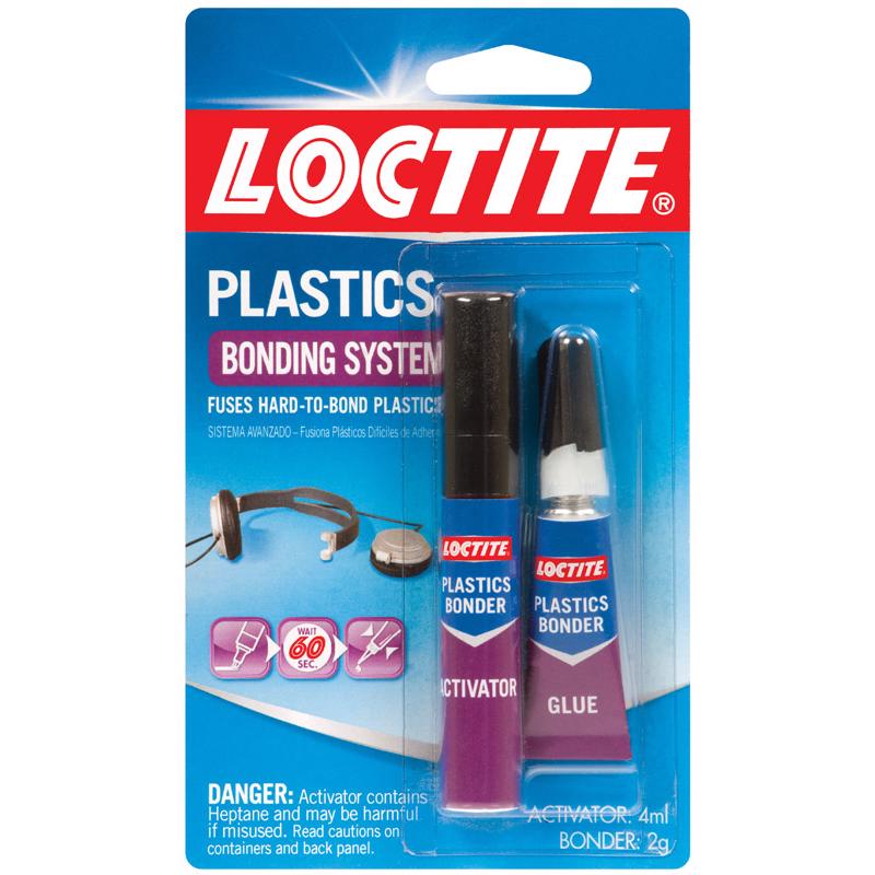 Loctite Plastic Bonding System High Strength Cyanoacrylate Clear Plastic Bonder 4 gm, Pack of 6