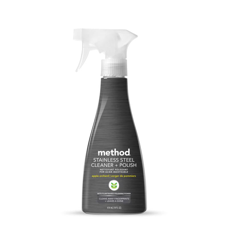 Method Apple Orchard Scent Stainless Steel Cleaner & Polish 14 oz Spray, Pack of 6