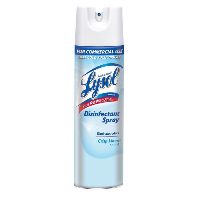 Lysol Crisp Linen Scent Disinfectant Spray 19 oz 1 pk, Pack of 12