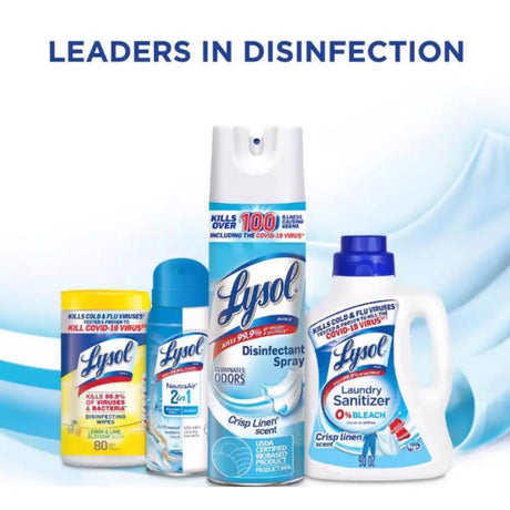 Lysol Crisp Linen Scent Disinfectant Spray 19 oz 1 pk, Pack of 12