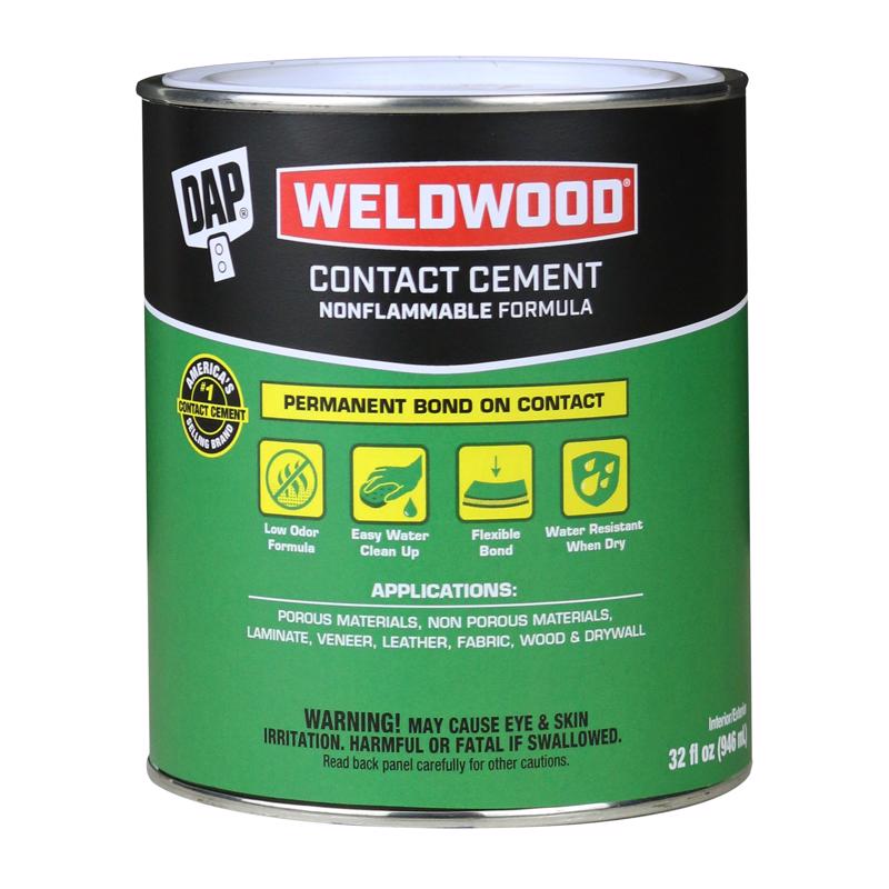 DAP Weldwood High Strength Synthetic Rubber Natural Contact Cement 1 qt