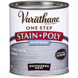 Varathane Semi-Gloss Weathered Gray Water-Based One-Step Stain/Poly 1 qt