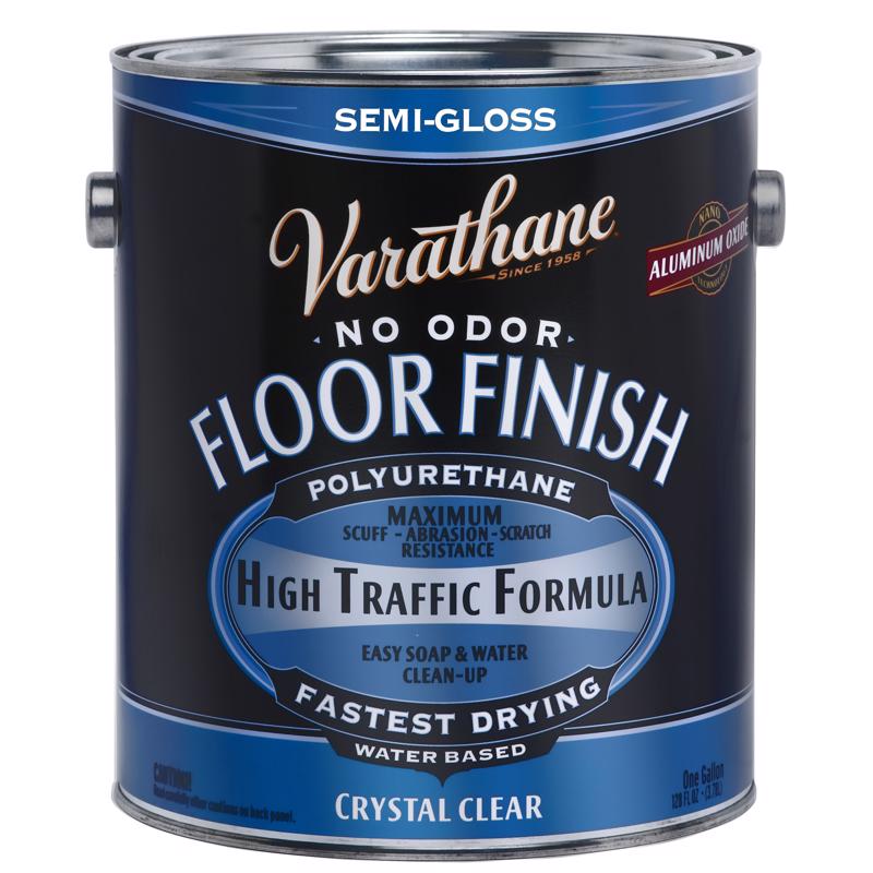 Varathane Semi-Gloss Crystal Clear Water-Based Floor Paint 1 gal, Pack of 2