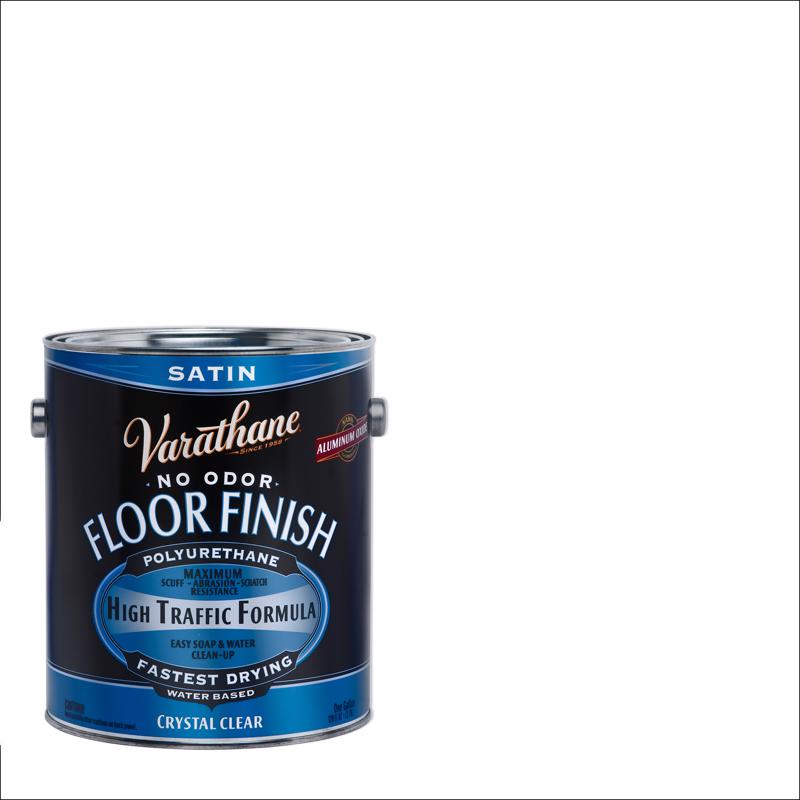 Varathane Satin Crystal Clear Water-Based Floor Paint 1 gal, Pack of 2