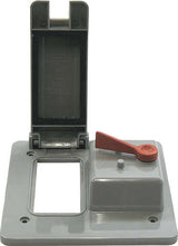 Cantex Rectangle PVC 2 gang 4-11/16 in. H X 4-7/8 in. W Toggle Cover